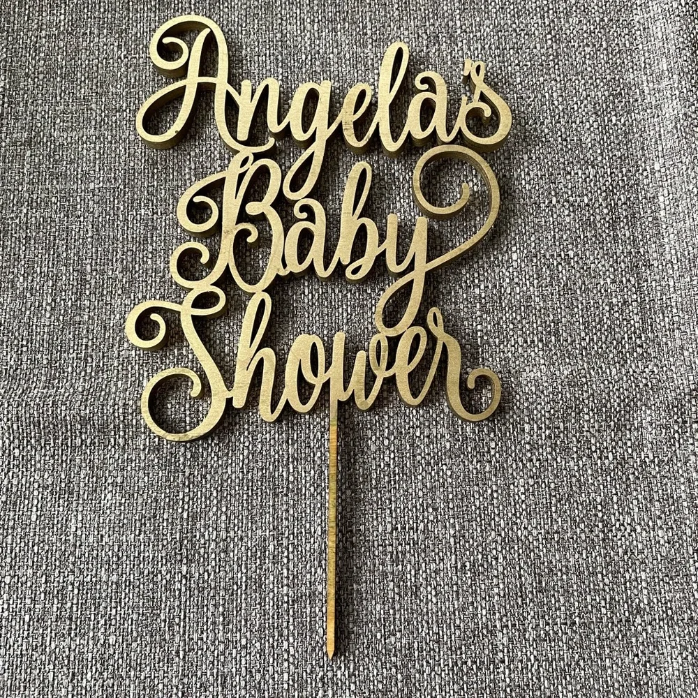 Baby shower cake topper